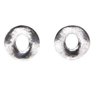 Zara silver irregular round hoop earrings sold out